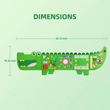Tablero sensorial interactivo Cocodrilo de Rivibou Montessori de 3 a 6 años