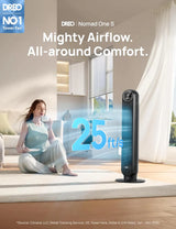Dreo Ventilador De Torre Para Dormitorio Con Control Remoto Alexa 110v