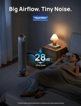 Dreo Ventilador De Torre Para Dormitorio Con Control Remoto Alexa 110v