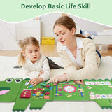 Tablero sensorial interactivo Cocodrilo de Rivibou Montessori de 3 a 6 años