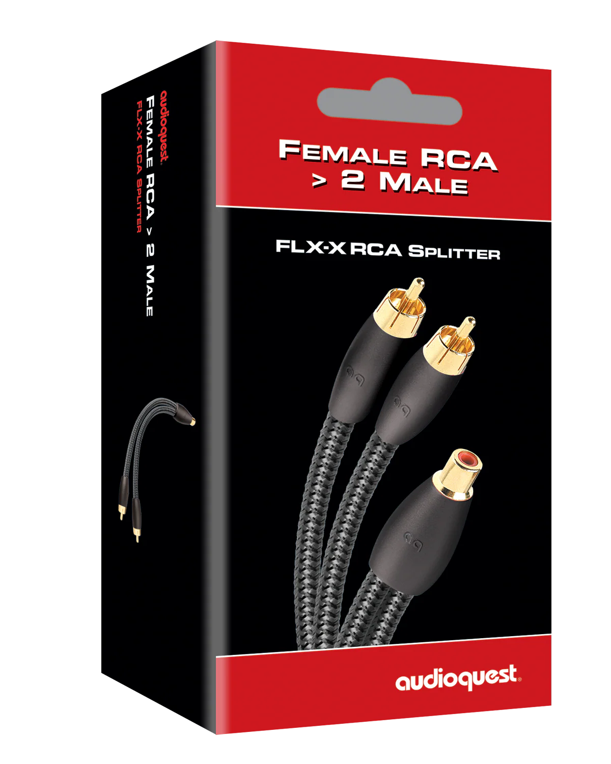 AudioQuest Convertidor FLX-X RCA Hembra a 2 RCA Macho | Adaptador Hi-Fi Premium 15 cm