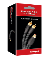 AudioQuest Convertidor FLX-X RCA Hembra a 2 RCA Macho | Adaptador Hi-Fi Premium 15 cm