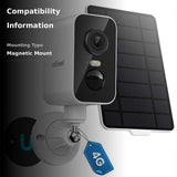 ieGeek ZY-G2 Cámara de Seguridad 4G LTE 2K con Panel Solar, Batería 9000 mAh y Visión Nocturna