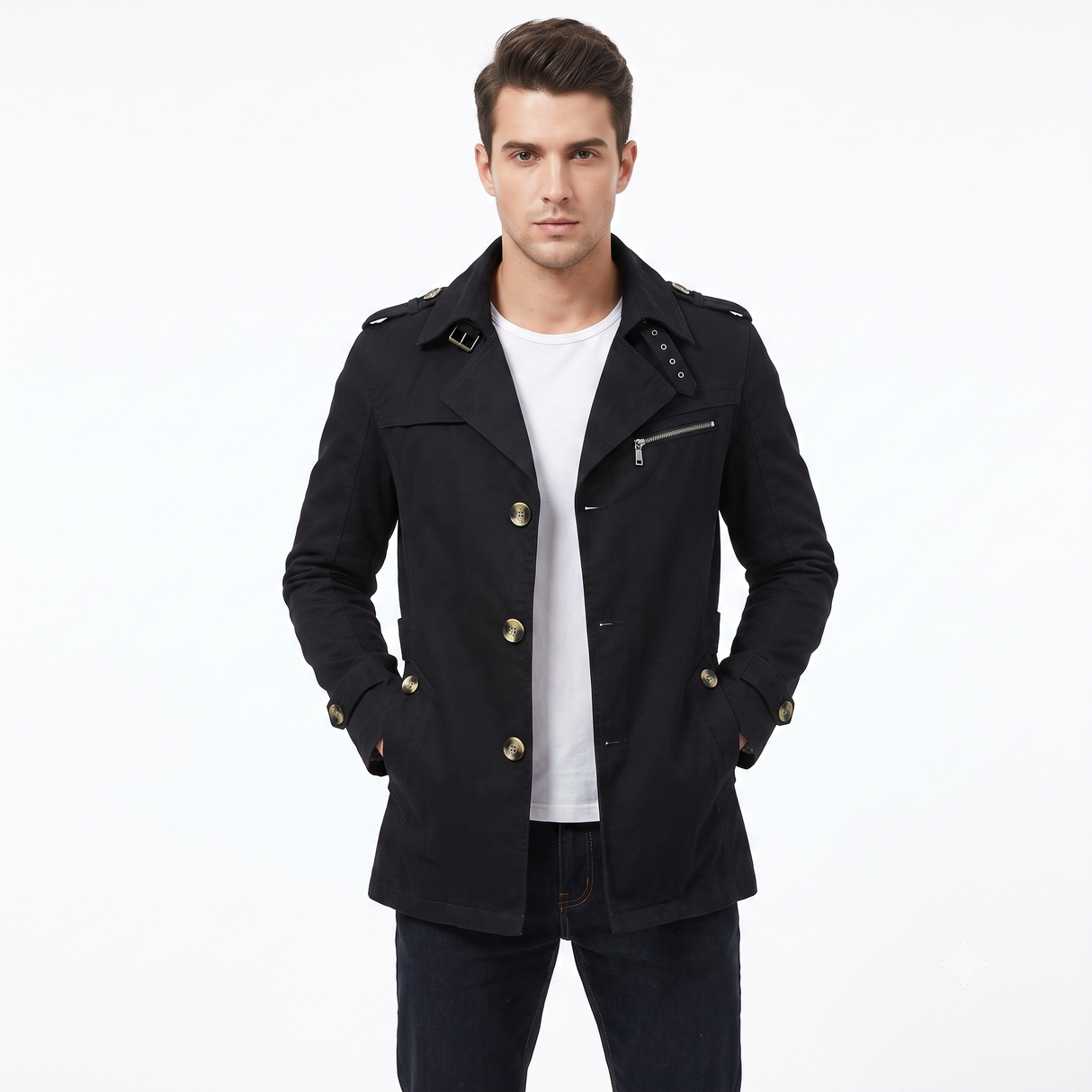 Abrigo Trench Hombre Slim Fit | Otoño Invierno