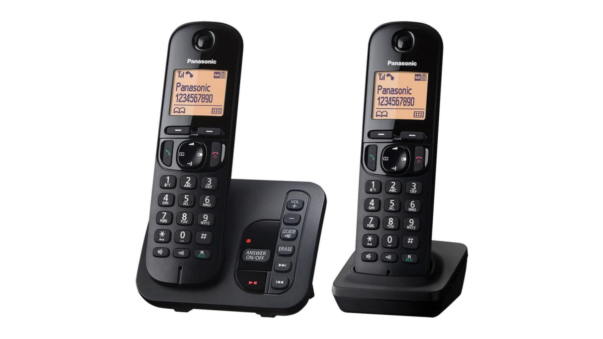 Teléfono Inalámbrico Panasonic KX-TGC202B Negro | 2 Auriculares DECT 6.0 (110V)