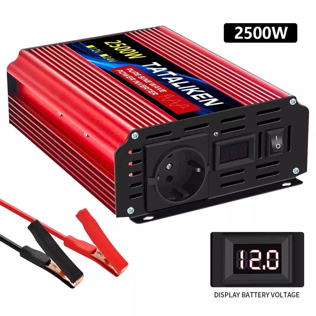 Inversor de Onda Sinusoidal Pura 2500W | 12V CC a 220V CA | TATALIKEN