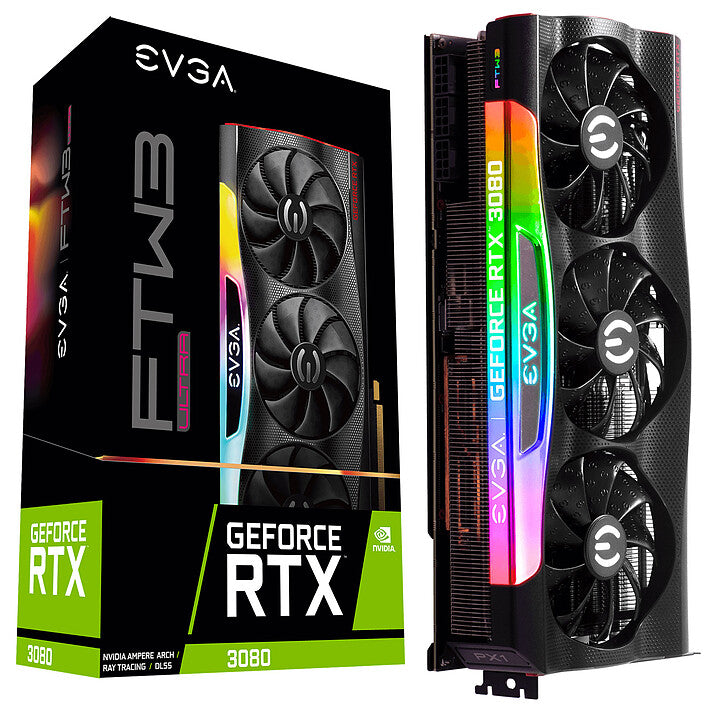 Tarjeta de Video EVGA GeForce RTX 3080 FTW3 Ultra Gaming, 10GB GDDR6X, Tecnología iCX3, Led ARGB
