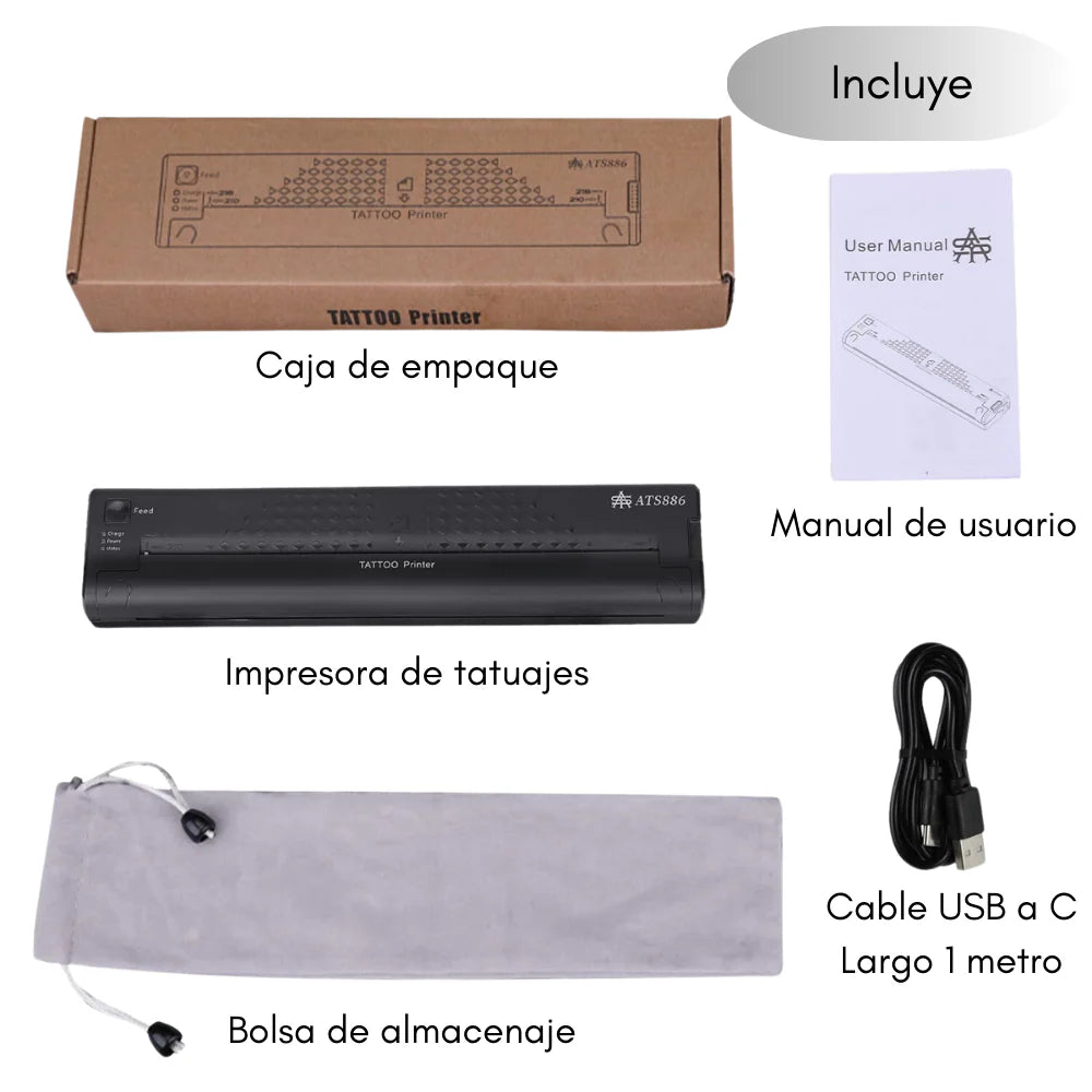 Mini Máquina Impresora De Transferencia De Tatuajes Usb