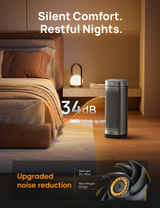 Calefactor Eléctrico Cerámico DREO Solaris Slim H2 1500W con Control Remoto (120V)