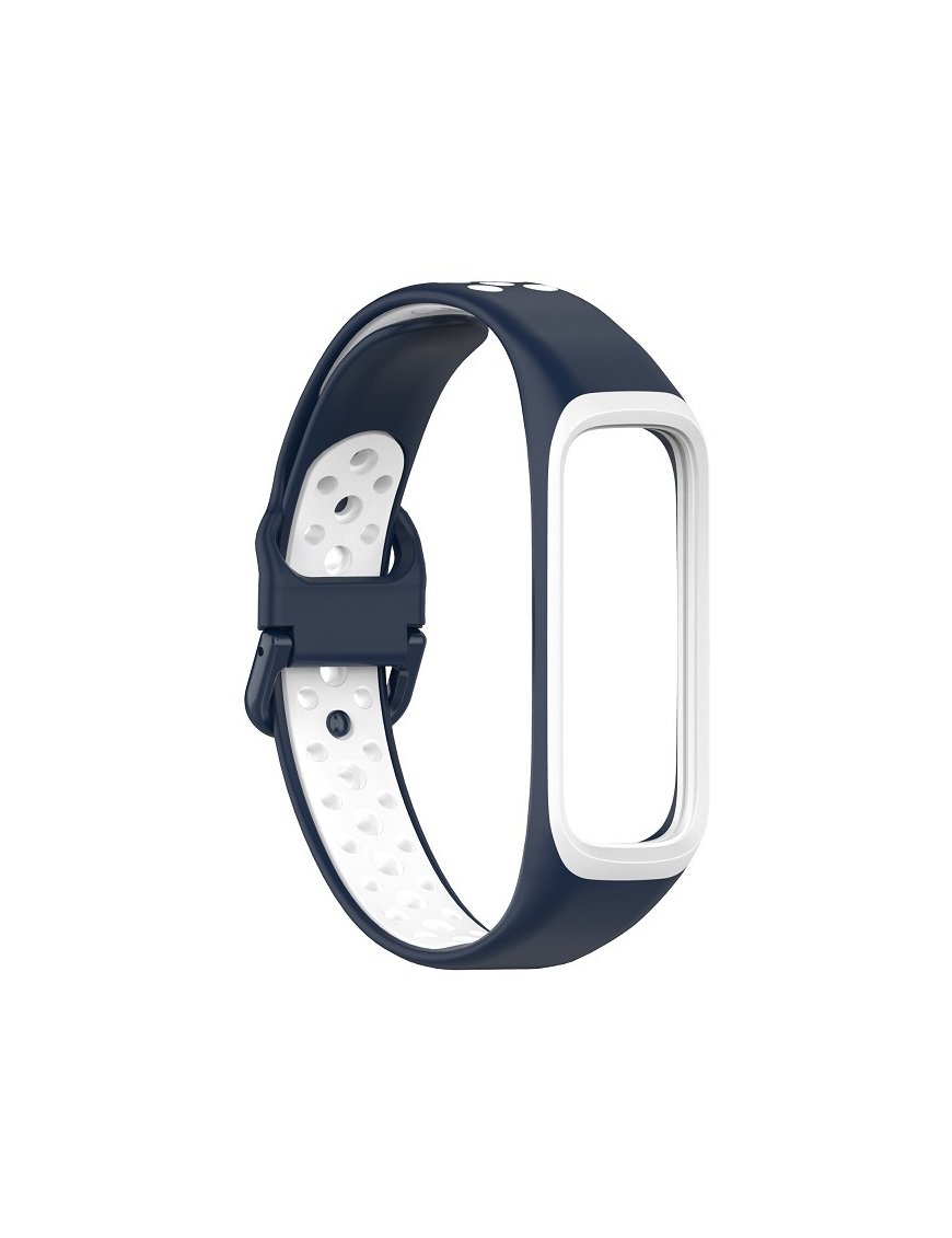 Correa de reloj de silicona de dos colores para Samsung Galaxy Fit 2 SM-R220