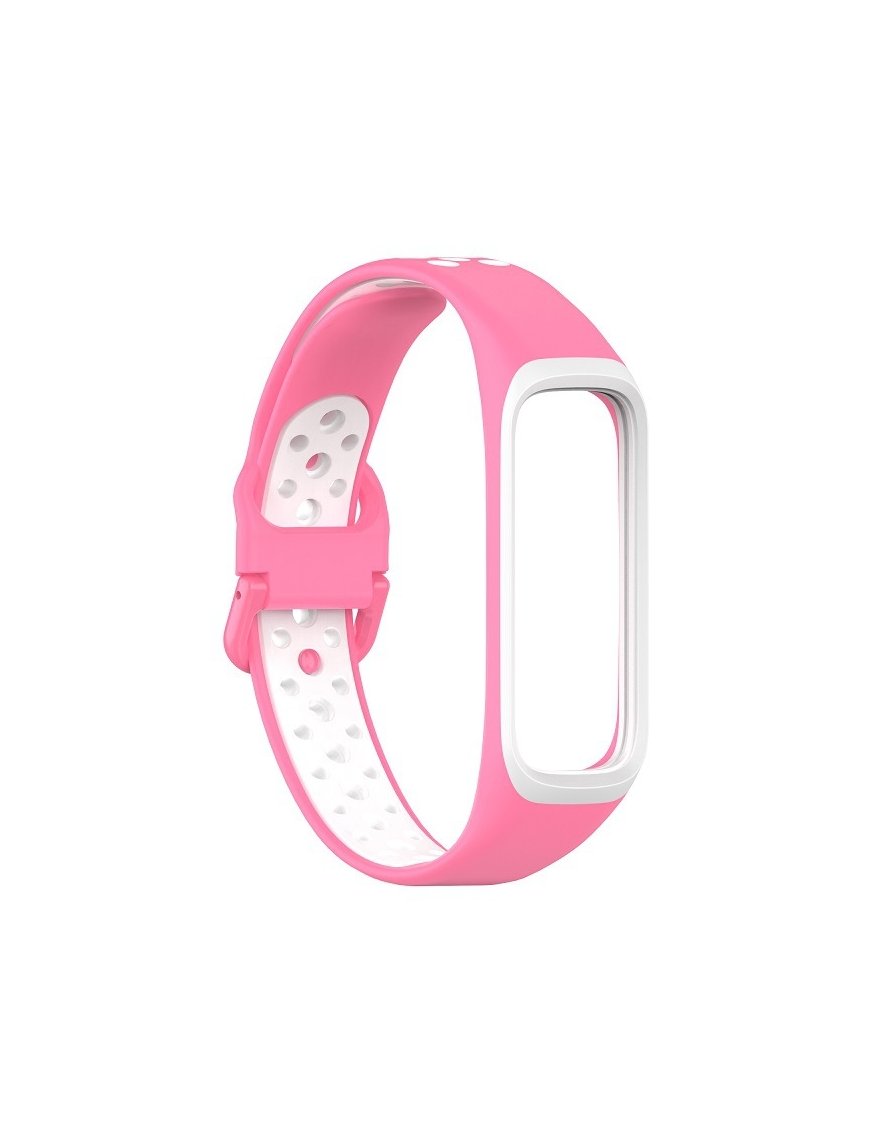 Correa de reloj de silicona de dos colores para Samsung Galaxy Fit 2 SM-R220