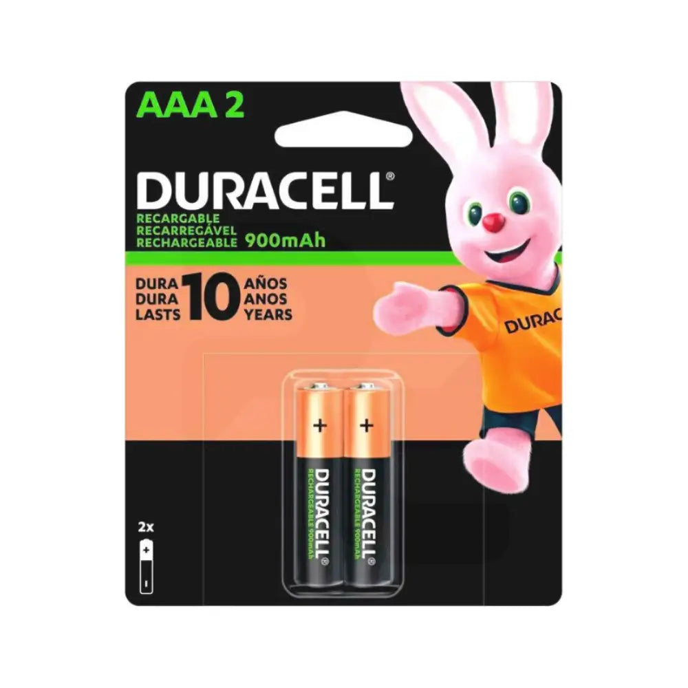 Pila Recargable Duracell Tamaño Aaa 2 Unidades 900 Mah