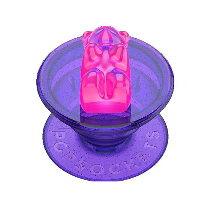 Phone Grip Popsockets Gummy Bear, Color Morado, Con Soporte