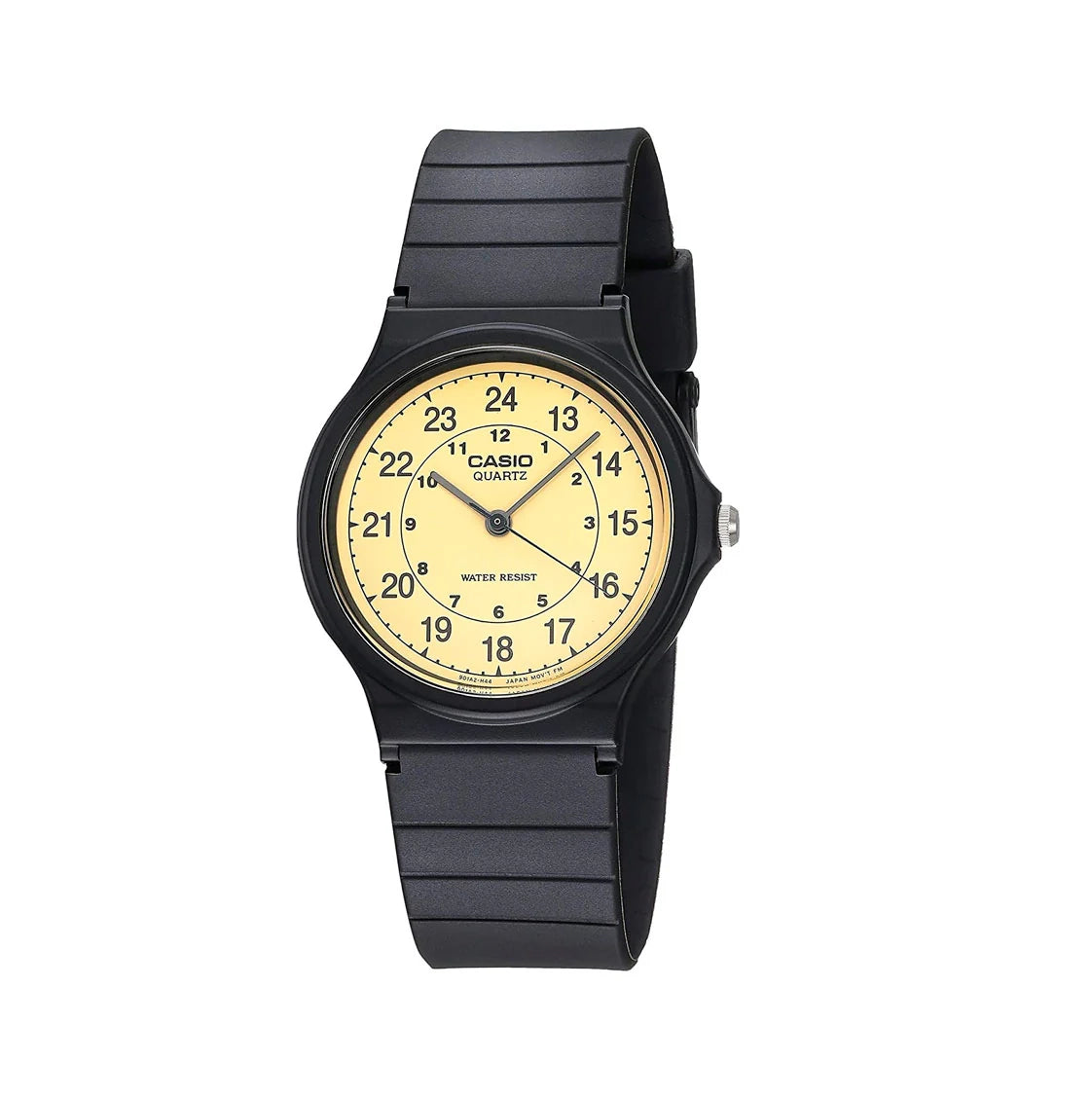 Reloj Casio Vintage MQ-24-9B Amarillo 24 y 12 hrs