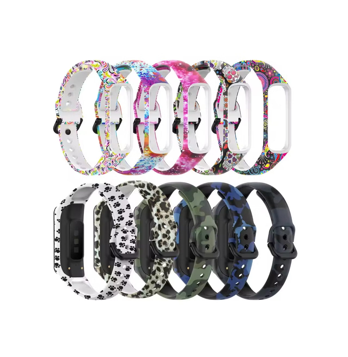 Correa silicona de repuesto colorida y texturas para Samsung Fit SM-R220