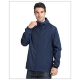 Chaqueta Corta Viento Termica Impermeable Outdoor Hombre-negro