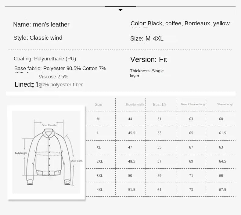 Chaqueta de motociclista de Ecocuero para hombre cuello alto