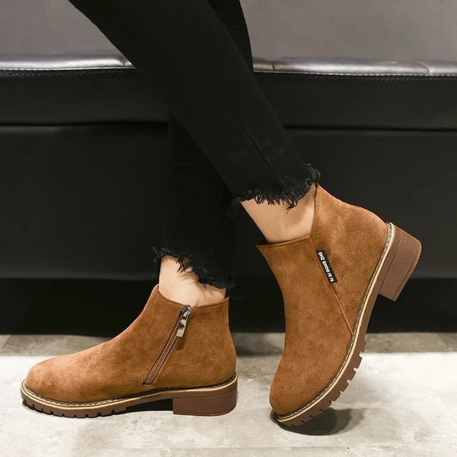 Botas clásicas con cremallera de otoño e invierno