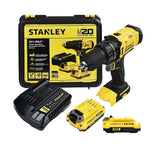 Taladro Atornillador Stanley FATMAX 20V Brushless – 2 Baterías 2Ah, Cargador y Maleta PRO-STACK