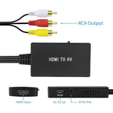 Convertidor de vídeo y audio compuesto compatible con HDMI a AV RCA CVB, compatible con PAL/NTSC para TV Stick, Android TV Box.