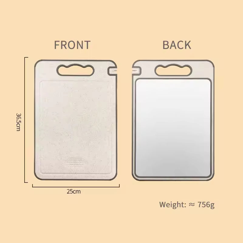 Tabla de cortar Eco Smart: superficie antideslizante de 2 caras con afilador de cuchillos oculto