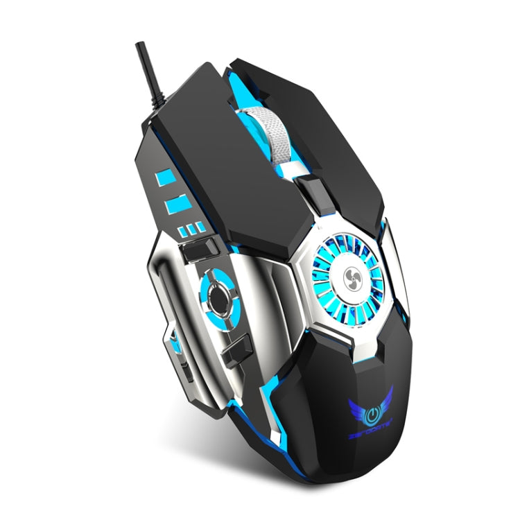 Mouse Gamer Zerodate G22 con Ventilador Silencioso y Iluminación RGB Ajustable