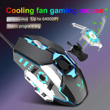 Mouse Gamer Zerodate G22 con Ventilador Silencioso y Iluminación RGB Ajustable