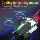 Mouse Gamer Zerodate G22 con Ventilador Silencioso y Iluminación RGB Ajustable
