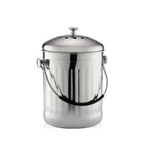 Basurero Con Filtros De Olor De Acero Inoxidable - Norplat Plateado