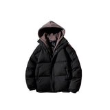 Chaqueta Acolchada Gruesa y Cálida con Capucha para Hombre | Abrigo Holgado de Invierno