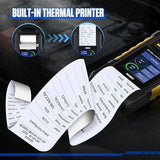 AUTOOL BT960 Probador de Baterías Automotrices 12V/24V con Impresora Térmica, Pantalla LCD y Análisis de Baterías de Litio