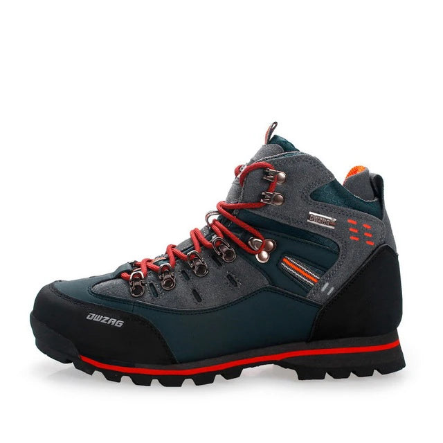  Botas de montaña de gran tamaño al aire libre antideslizante  zapatillas de deporte impermeable senderismo zapatos para hombres cuero de  ante transpirable trekking zapatillas de deporte, rojo-41 : Ropa, Zapatos y