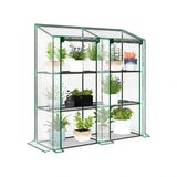 Invernadero Portátil Outsunny Tipo Lean-To con 6 Repisas | Cubierta PE | 143 × 46 × 151 cm