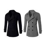 Chaquetón Clásico Para Hombre Cruzado lana sintetica