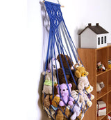 Amdermi Red Hamaca para Peluches – Organizador de Macramé para Esquina o Pared