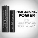 Cargador de batería Panasonic K-KJ55K3A4BA con 4AAA eneloop pro