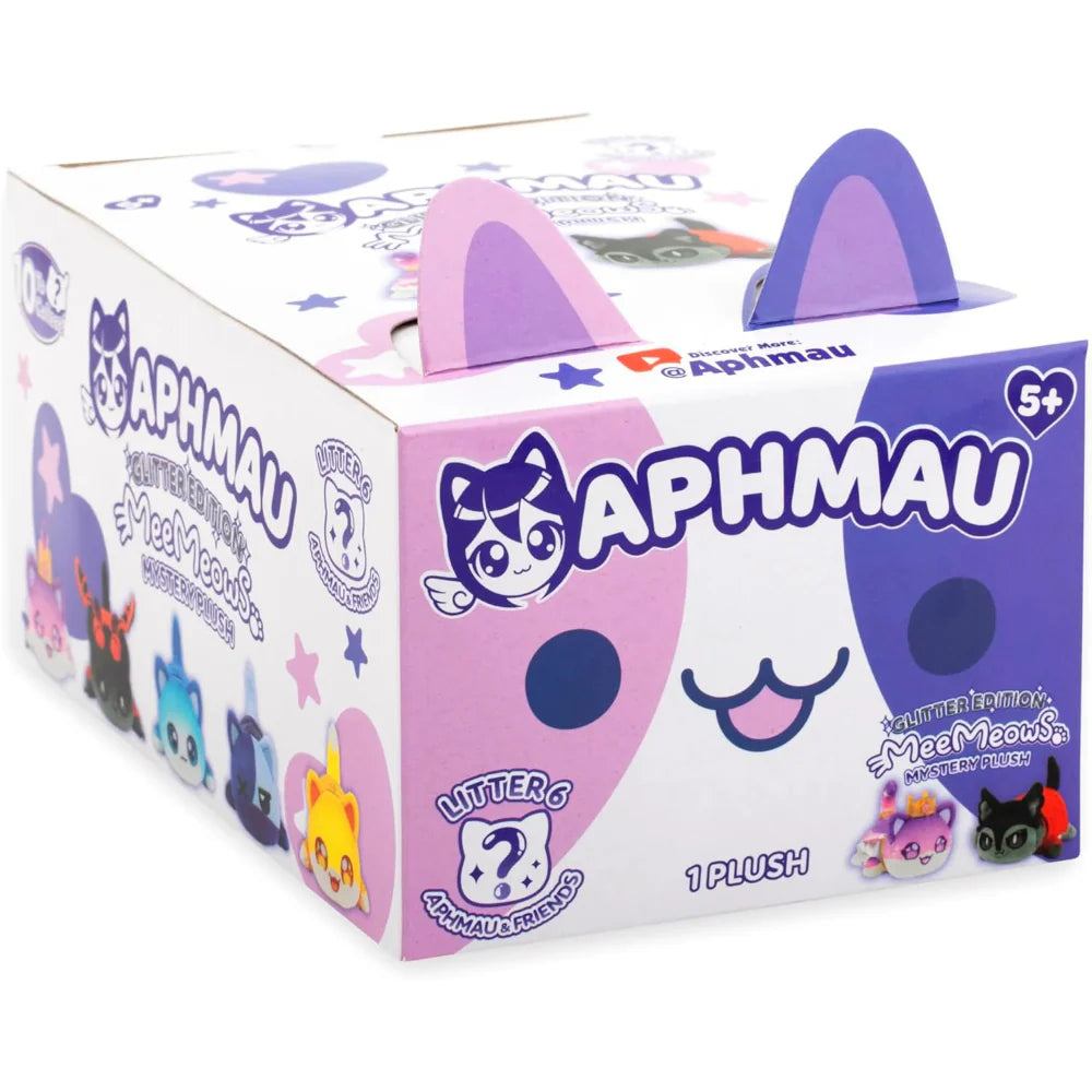 Peluche misterioso Aphmau Glitter Edition MeeMeows de 15 cm