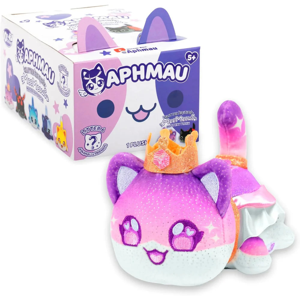 Peluche misterioso Aphmau Glitter Edition MeeMeows de 15 cm