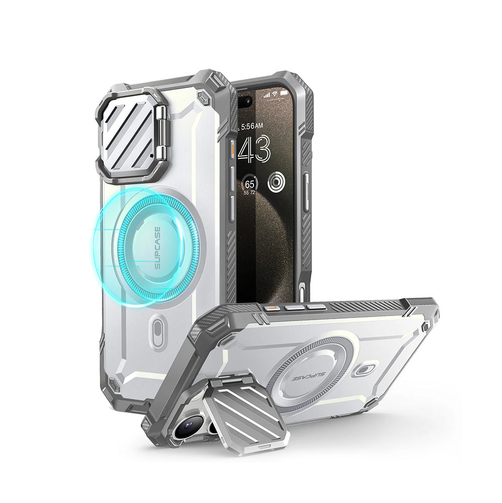 Funda MagSafe Unicorn Beetle MAG XT para iPhone 16 Pro de 6.3 pulgadas, Blanco