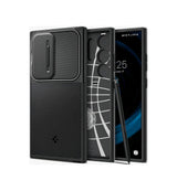 Funda Para Samsung S24 Ultra Spigen Optik Armor Híbrida Color Negro Liso