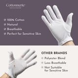 Guantes Hidratantes Cottonnerie Basics 100% Algodón – 4 Pares Talla S