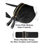 Riñonera MEISEY Pure Colour para Mujer | Nailon Impermeable | Negra