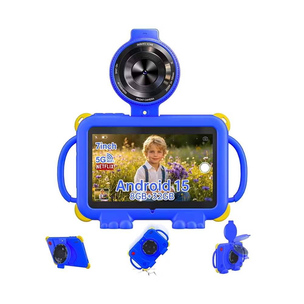 Tablet Peicheng para Niños 7" IPS 8GB RAM 32GB ROM Doble Cámara Azul