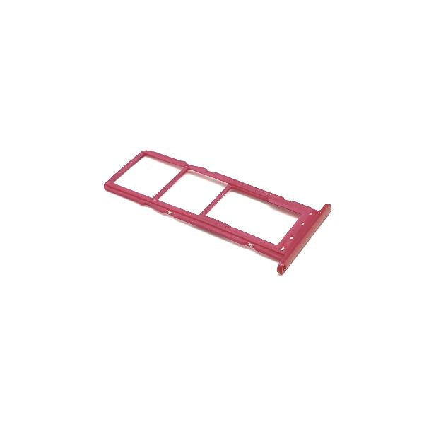 Bandeja o Soporte de Sim Dual y SD para Motorola Moto E6S - Roja