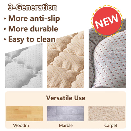 Tapete de Juego para Bebé Acolchado 130 x 130 cm Lavable y Antideslizante
