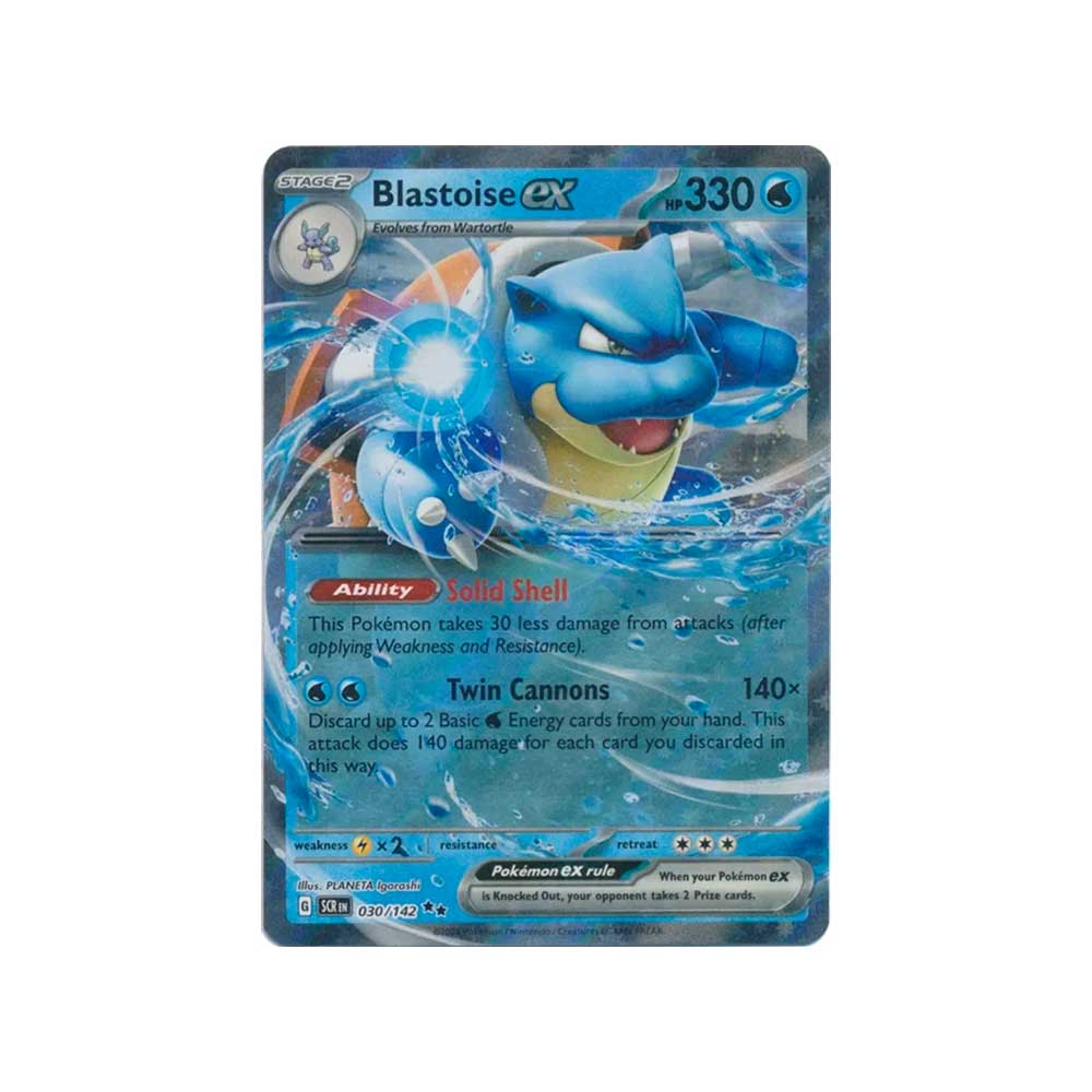 Carta Pokémon Blastoise ex 030/142 – Stellar Crown | Double Rare