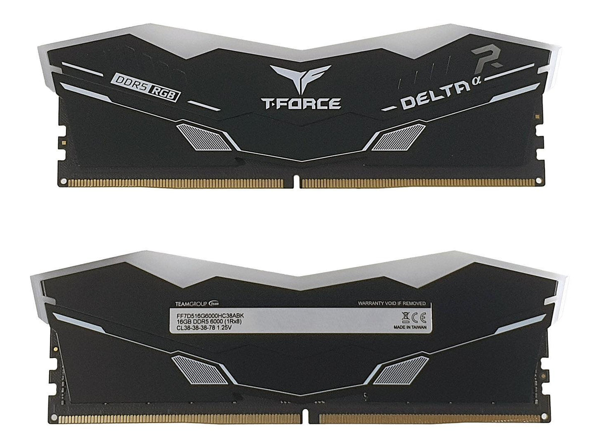 Memoria RAM TEAMGROUP T-FORCE DELTAα RGB DDR5 16GB (2x8GB) 6000MHz CL38 AMD EXPO – Black