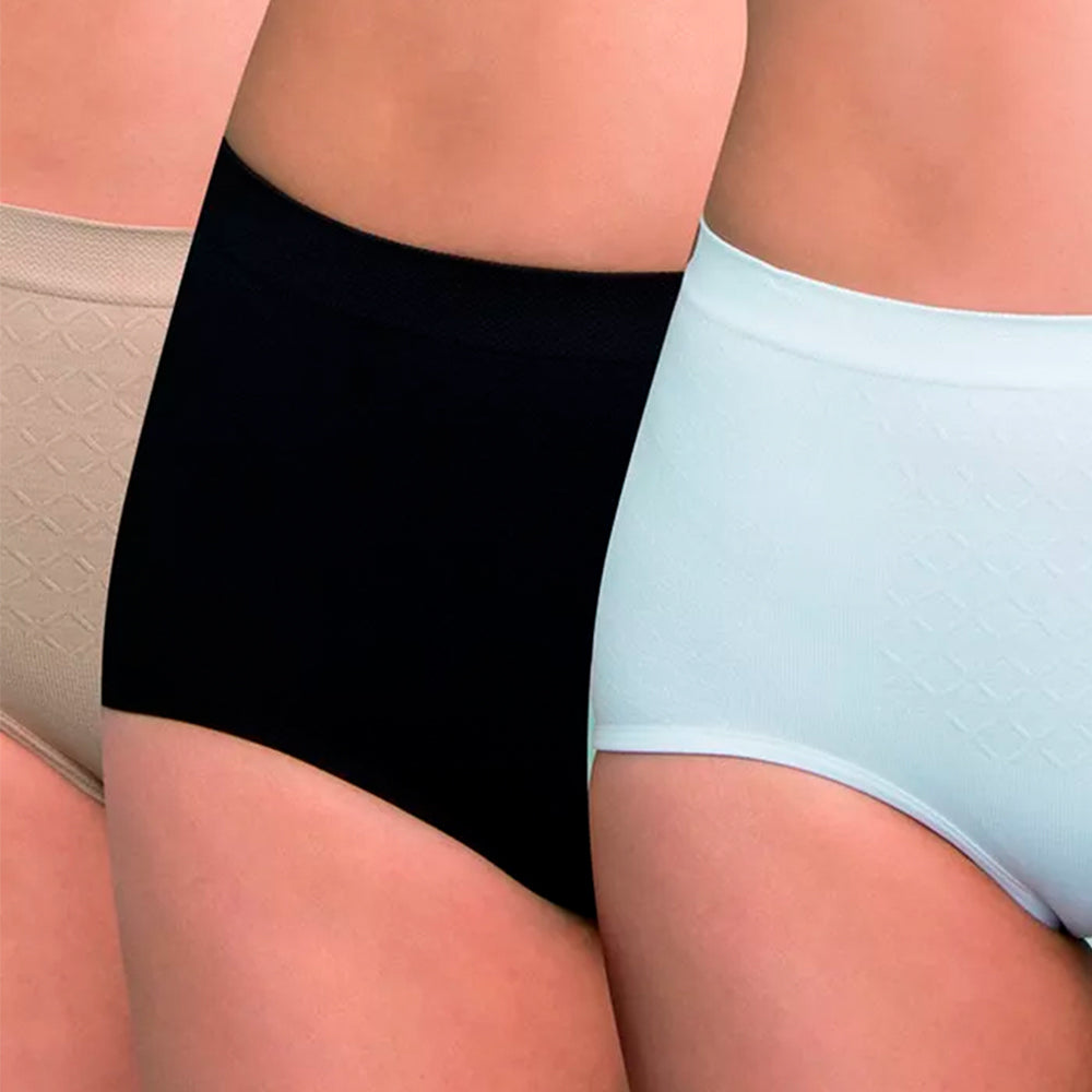 Pack 3 Calzones Seamless Intime 8713559 | Poliamida Elasticada | Sin Costuras | Mujer