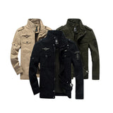 Chaqueta Militar Hombre Estilo Aviador de Algodón | Casual Outdoor |