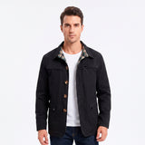 Chaqueta Casual VERISH para Hombre | Tela Drill Premium | Forro Escocés | Estilo Field Jacket